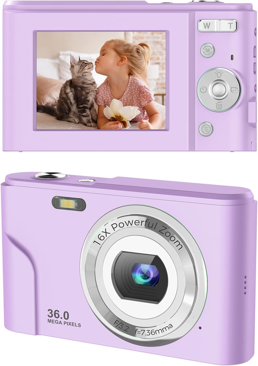 FamBrow Digital Camera, FHD 1080P 36MP Vlogging Camera Portable Mini Camera Compact Camera for Kids